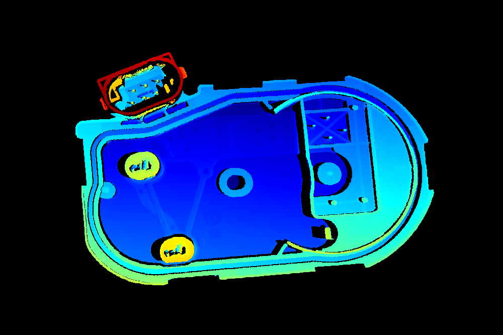 Black injection molded part