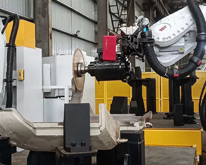 Visual guidance for grinding large castings